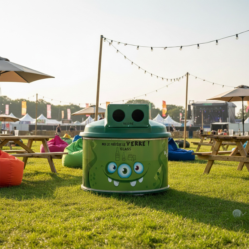 conteneur à verre festival plast up rotomoulage